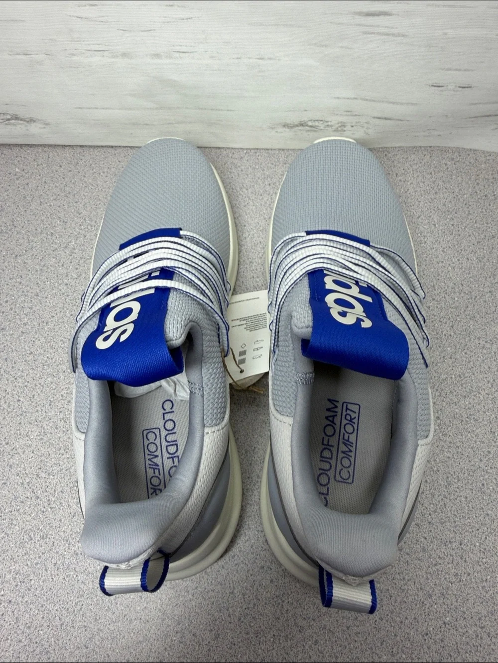 adidas Gray and Royal Blue Men's Knit Sneakers